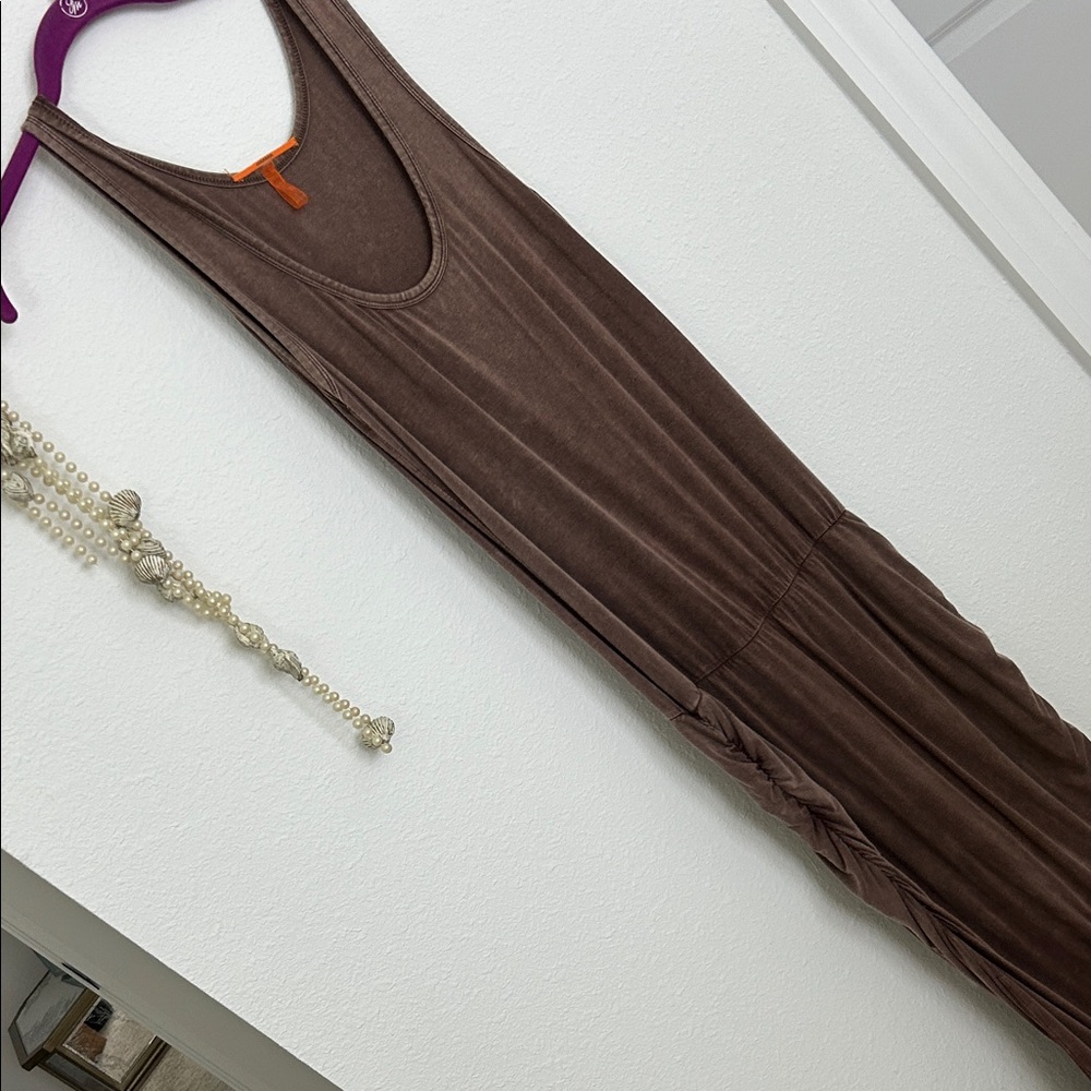 Anama Chocolate Brown Sleeveless Maxi Dress